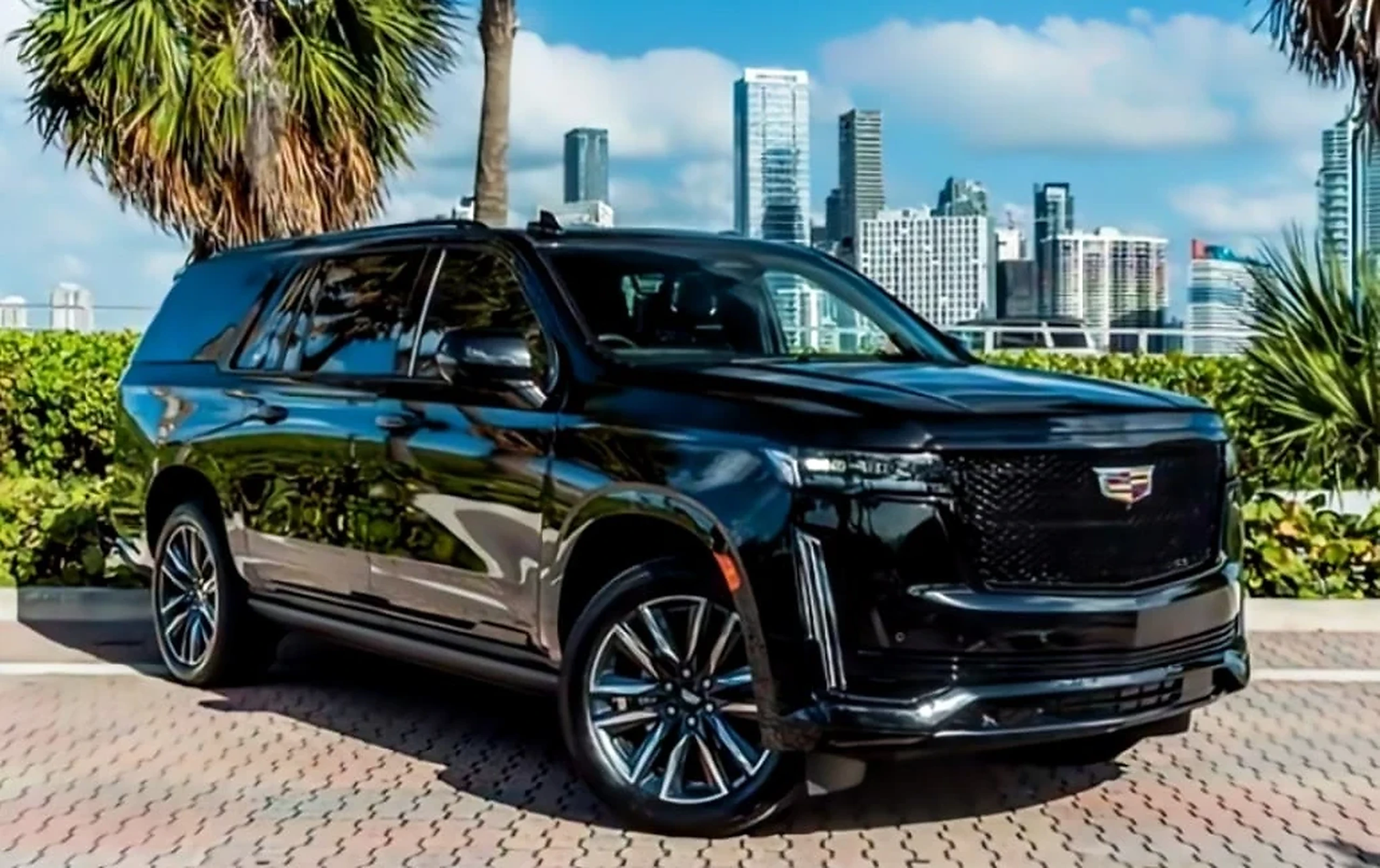 Cadillac Escalade ESV exterior for miami cruise-port car delivery