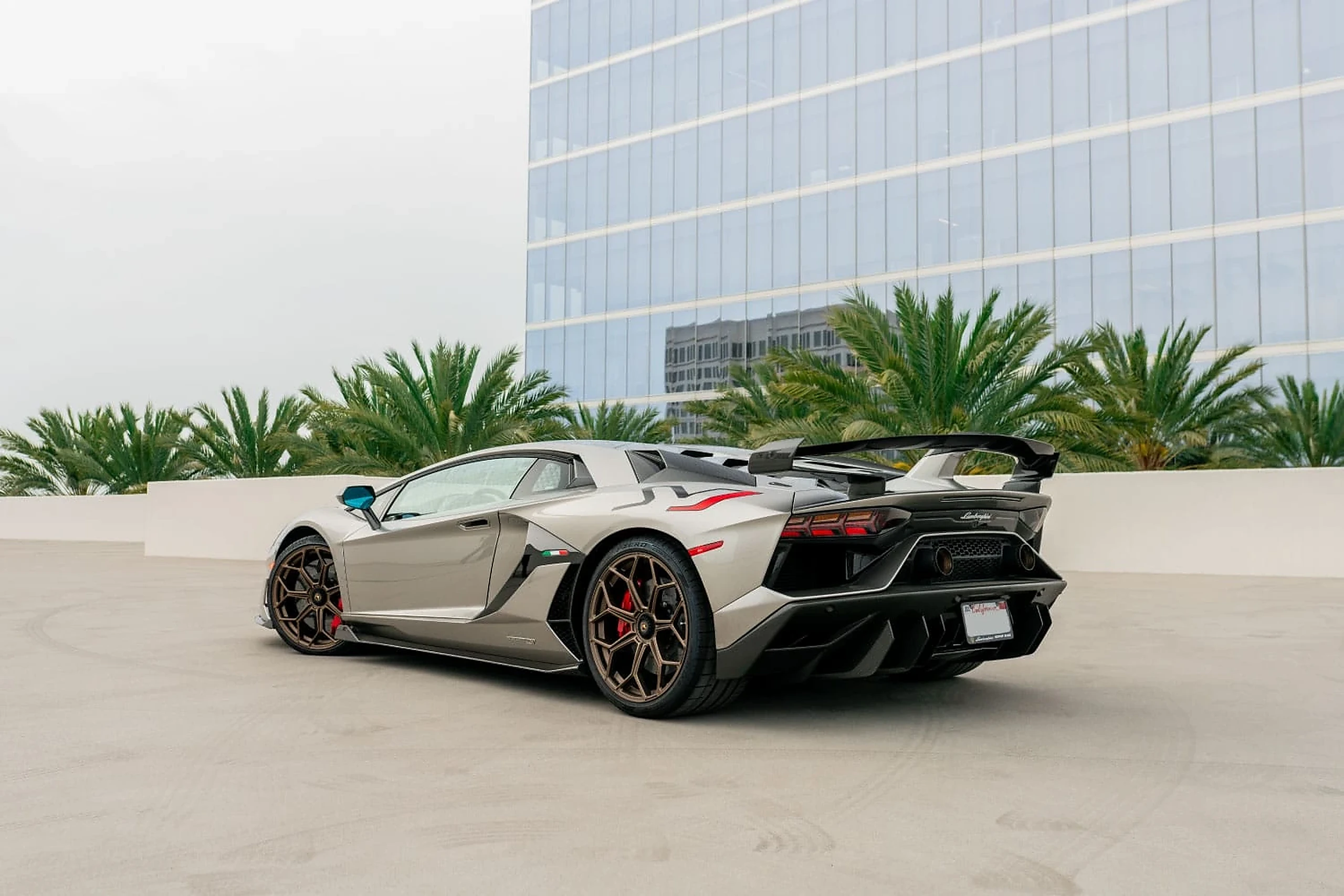 Lamborghini Aventador SVJ detail relevant to v12 exotic car rentals on LUXURY.CAFE